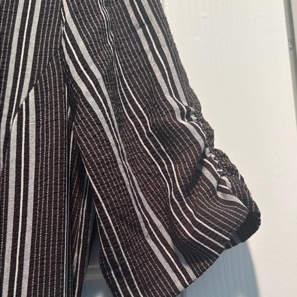 Excellent condition Black Striped Ruffle Dress - Picture 4 of 12
